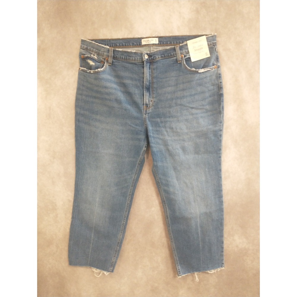 Abercrombie‎ & Fitch Ankle Straight Ultra High Rise Jeans Womens 35 20S Short